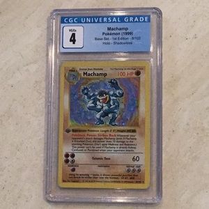 Machamp Shadowless 1st Edition Pokémon 8/102 CGC 4